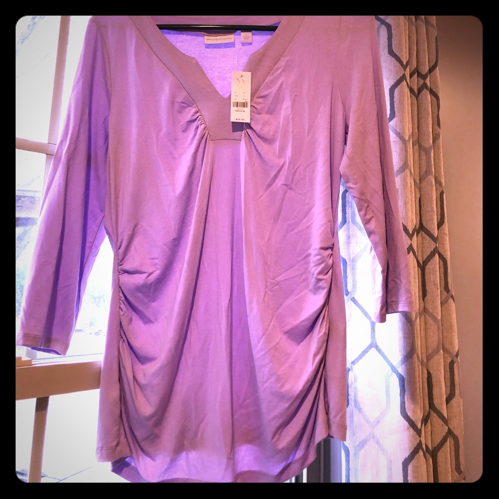 3/4 Purple Fitted Shirt